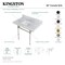 Kingston Brass 36X22 Marble Vanity Top W/ Brass Feet Combo, Marble/ Nickel KVPB3630MBSQ8 - alternate 3